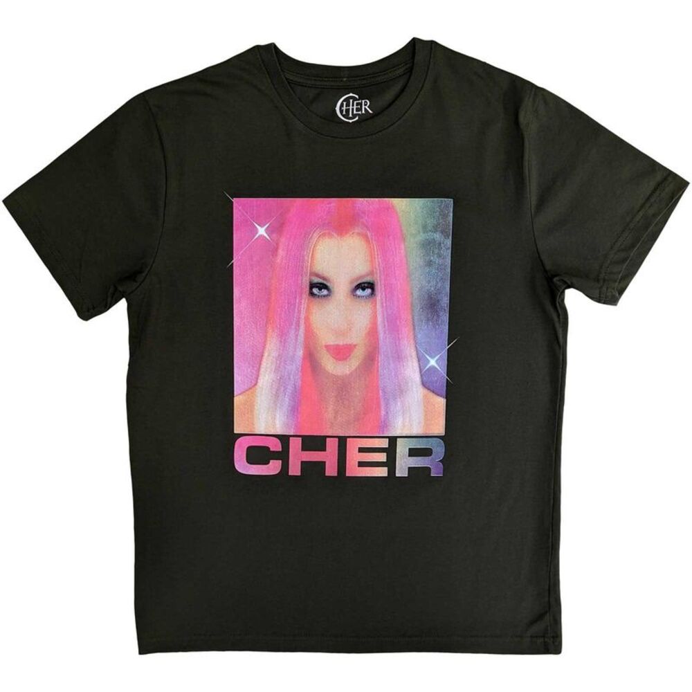 Cher Unisex Adult Hair T-Shirt / Green/Pink